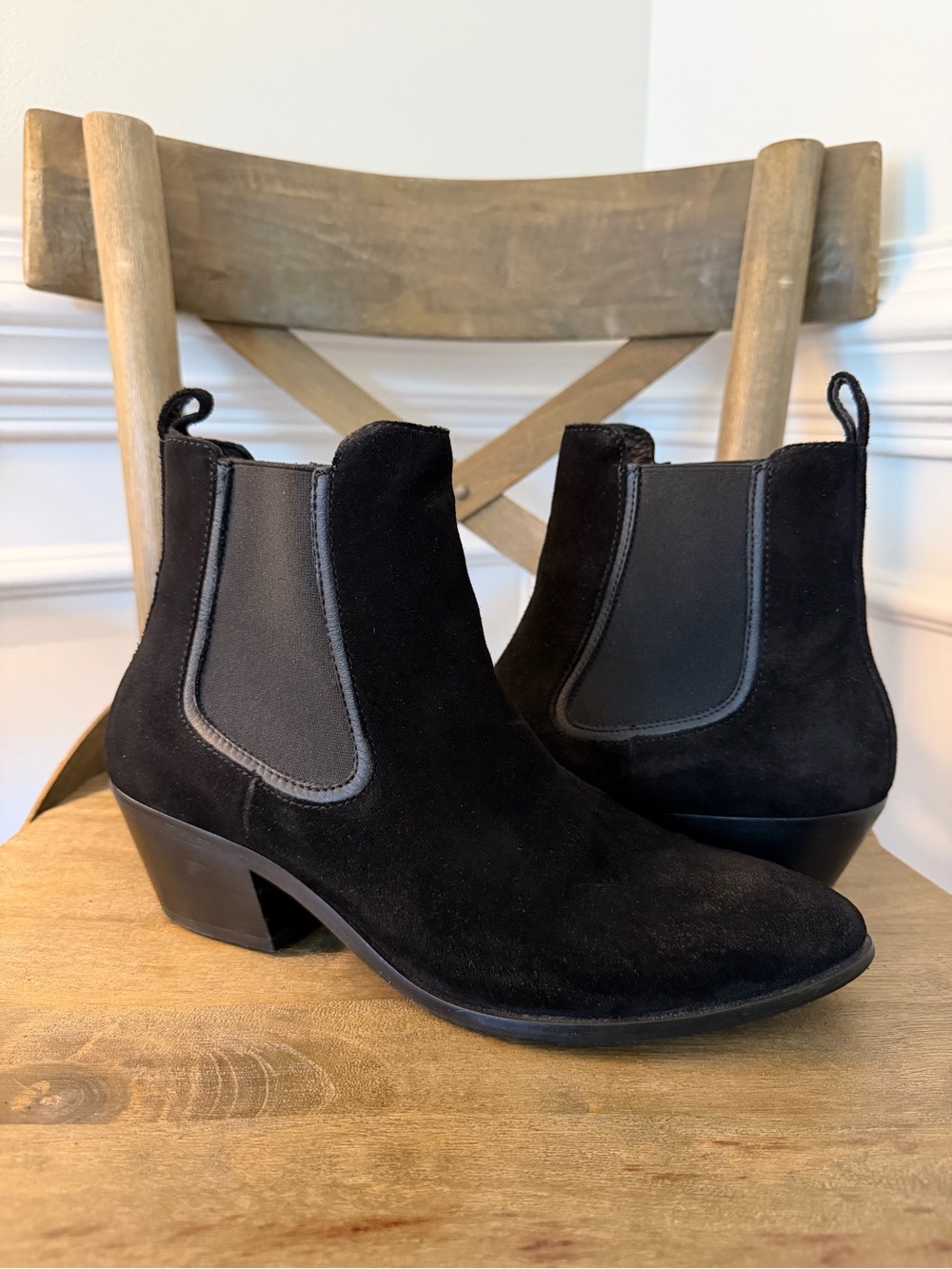 Thursday Boot Company Black Suede Chelsea Ankle Boots